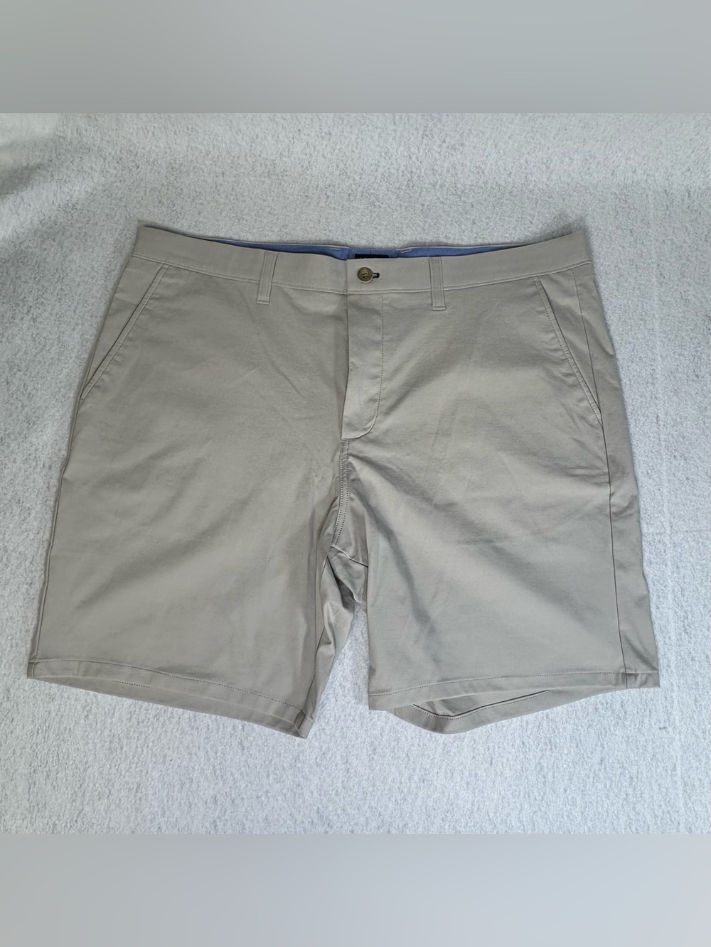 johnnie-O Lightweight Beige Khaki Flat-Front Shorts